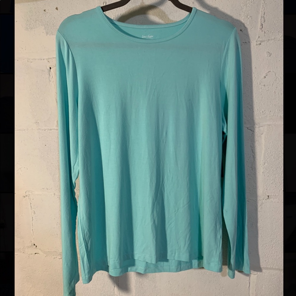 NWT Turquoise Lord & Taylor Long sleeve Top
